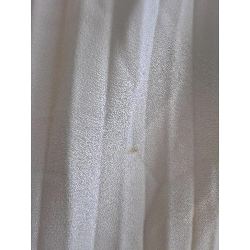 TOME x RTR White Pleated Midi Dress Size 8 stains and mesh tear - Picture 7 of 15